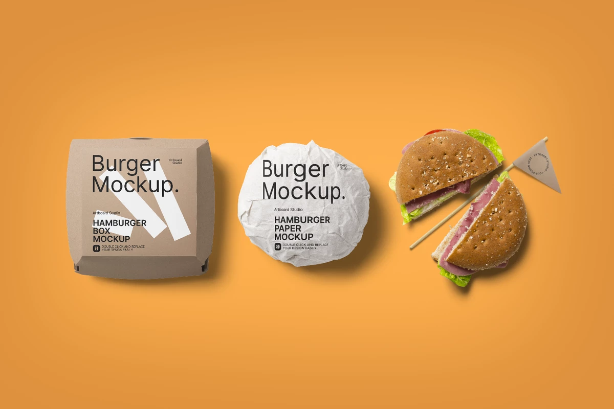 Burger Packaging Mockup — Mockup Zone